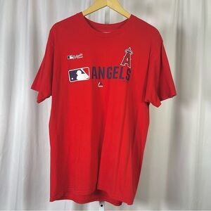 Majestic LA Angels Men's Large Short Sleeve Graphic Tee MLB Logo